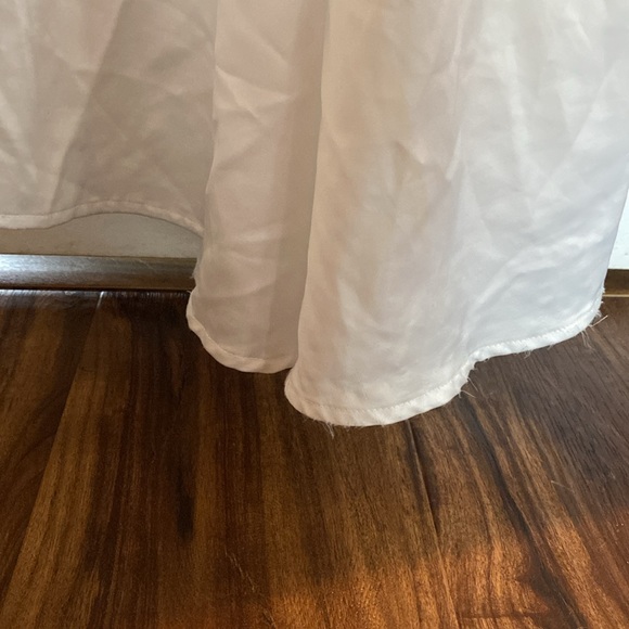 Fashion Nova • High Expectations Satin Gown - White mini dress with train • 1XL - Picture 8 of 9